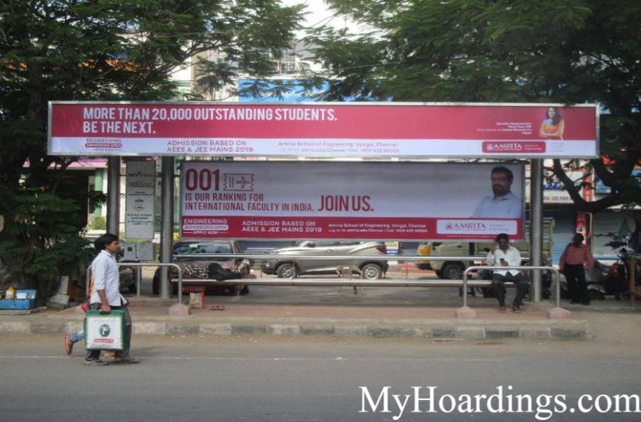 OOH Hoardings Agency in India, BQS Advertising rates at D.K. Kalyana Mandapam in Chennai, Tamil Nadu 